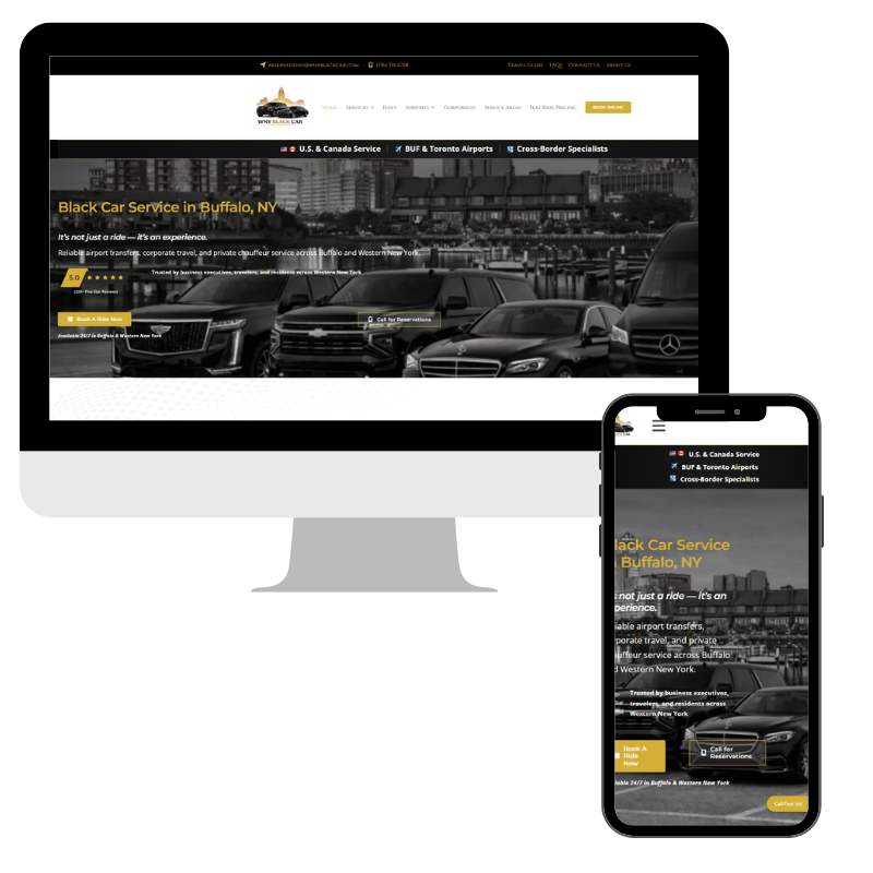 wny black car website portfolio