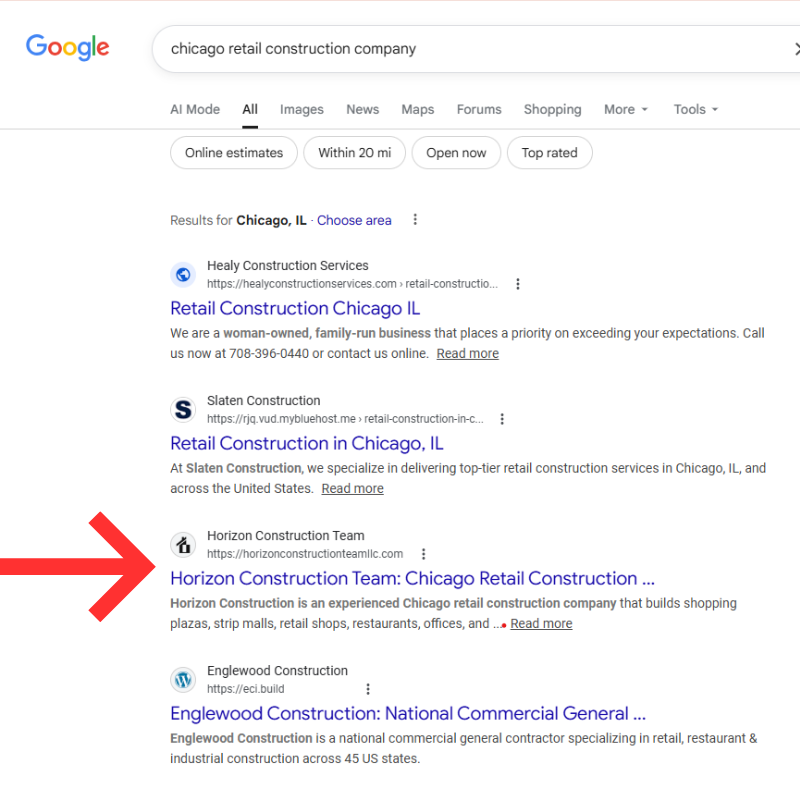 chicago retail construction company