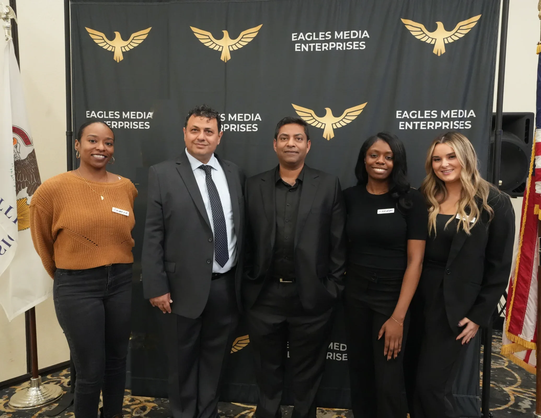The Eagles Media team at the Small Business Workshop in Orland Park