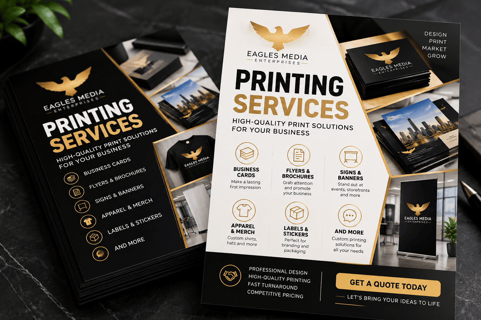 flyers(1) Printed flyers and brochures for business marketing