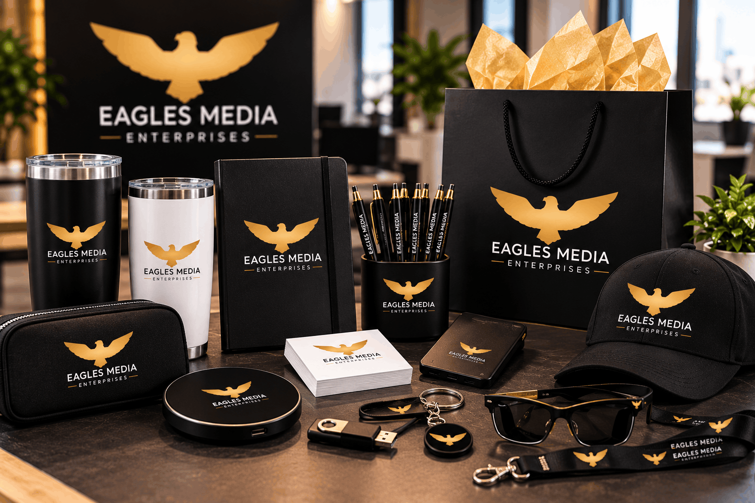 promotional products(1) Promotional products such as notebooks and mugs for branding